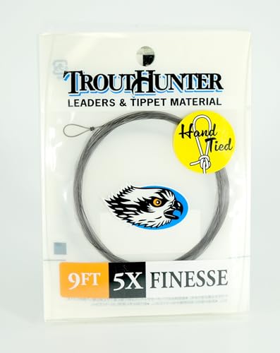 TroutHunter Finesse Taper Fly Fishing Leader 9ft W/Perfection Loop - size: 7X