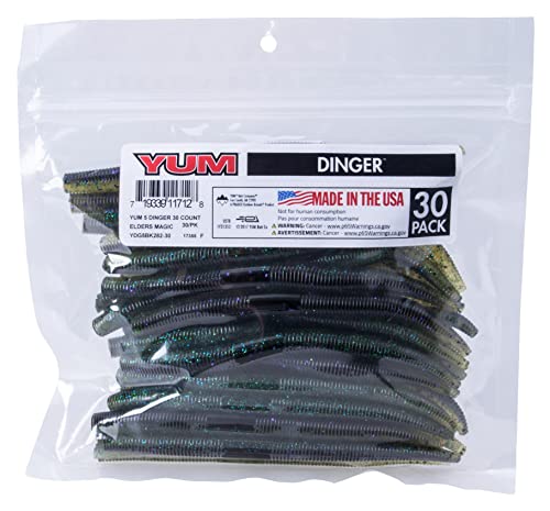 Yum Lures Dinger 5" Bulk 30-Pack - color: Bulk Elders, size: 5 Inch