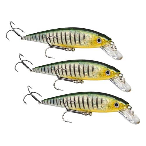 Strike King KVD Jerkbait 2 Hook - color: Phantom Perch, size: 4.5 in, 3/8 oz (Pack of 3)