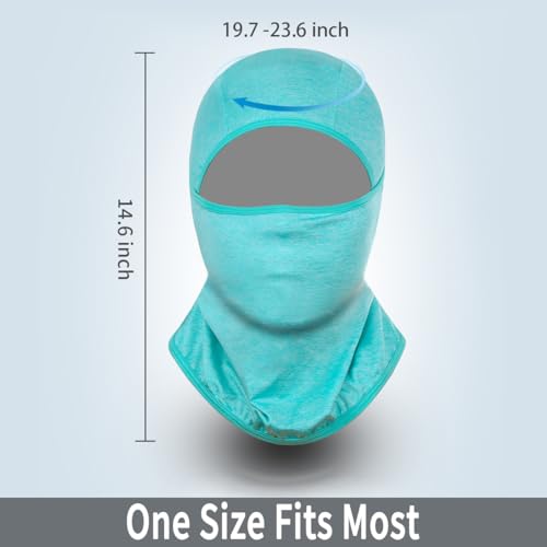 Achiou Ski Mask Balaclava Shiesty, Cooling Ice Silk Motorcycle Face Cover | Ski Mask for Men/Women,Breathable Face Mask,Thin Summer Balaclava,Versatile Use for Skiing Moto,UV Protection,Helmet Friendly - color: Blue