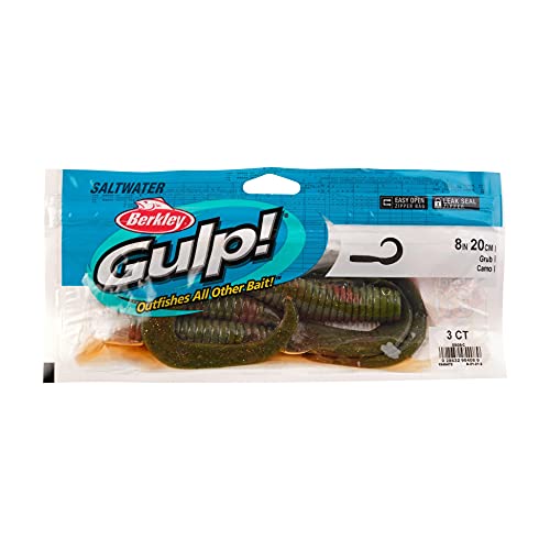 Berkley Gulp! Grub Saltwater Fishing Soft Bait - color: White, size: 8- Inch