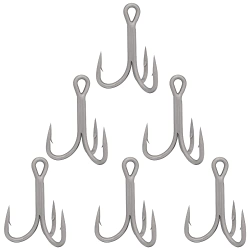 4X-Treble-Hooks-Saltwater-Big-Game-Fishing-Hooks Ultra Strong Stainless Size 3/0 1/0 2/0 4/0 5/0 - size: 1/0 Pack of 10