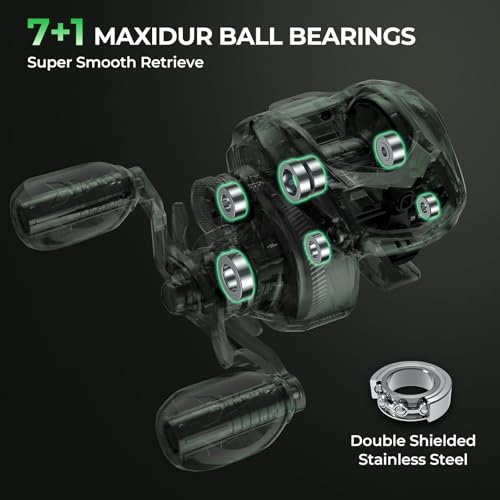 KastKing Spartacus II Twin-Tip Fishing Rod and Reel Combo, Spinning & Casting Combo, Fishing Poles and Reels Combo, KastFlex IM6 Graphite Blanks, 2-Piece Rods with Extra Tip - style: Cast-7'1'' Mh- Right Handed (2 Pcs+ Extra Tip)