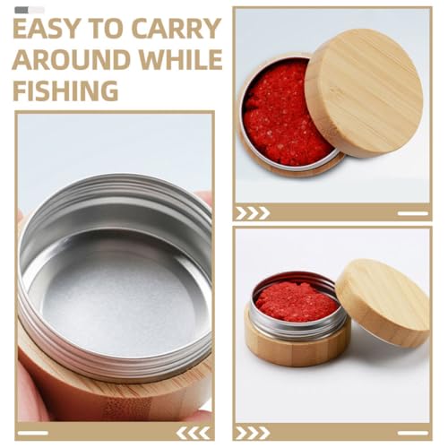 KESYOO Portable Live Bait Box with Aluminum Inner Container, Lightproof Fishing Hook Storage, Small Worm Holder for Outdoor Fishing and Tackle Organization (50g)