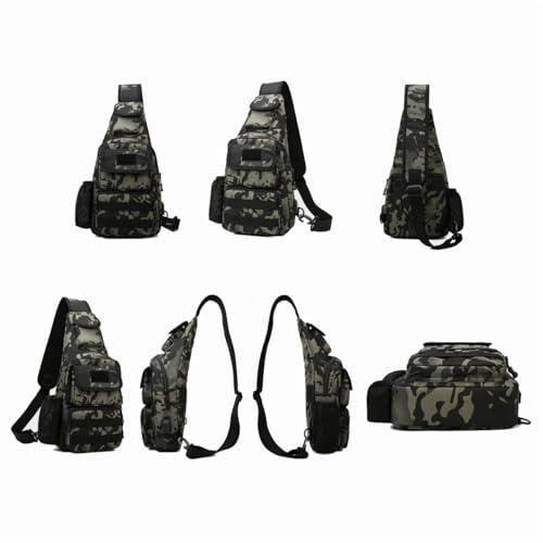 Waterproof Fly Fishing Sling Pack, Waterproof Fishing Tackle Bag Backpack Oxford Cloth Chest Shoulder (Green) - color: Green