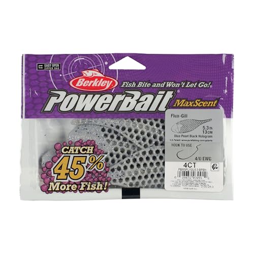 Berkley PowerBait MaxScent Flux-Gill - color: Blue Pearl Black Hologram, size: 5.3"