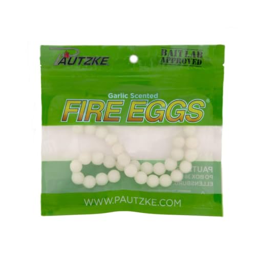 Garlic Scented Glow Fire Eggs by Pautzke - 30-Pack, Vibrant Colors, Ideal for Trout, Salmon & Steelhead - Versatile Fishing Bait
