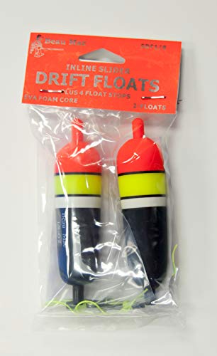 Beau Mac EVA Inline Slip Floats | Adjustable Slip Bobber | Hi-Vis Red | Durable High-Visibility Fishing Float for Freshwater & Saltwater | Adjustable Slip Bobber for Salmon, Steelhead & Trout Rigs - size: 1/8 oz