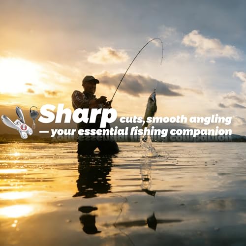 Portable Fishing Line Cutter Mini Stainless Steel Braid Line Remover Scissors Clipper Nippers Quick Fly Fishing Knot Tying Tool Accessories with Retractors Small Mono and Fluoro Lines Cutters