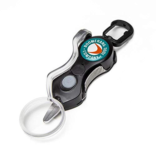 Boomerang Tool Company SNIP Fishing Line Cutters with Retractable Tether and Stainless Steel Blades that Cut Braid, Mono and Fluoro Lines Clean and Smooth! - style: Cheater Snip L.e.d.