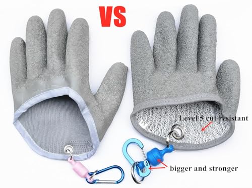 Inf-way Fishing Glove with Magnet Release, Fisherman Professional Catch Fish Gloves Cut&Puncture Resistant with Magnetic Hooks Hunting Glove - size: X-Large, style: Left