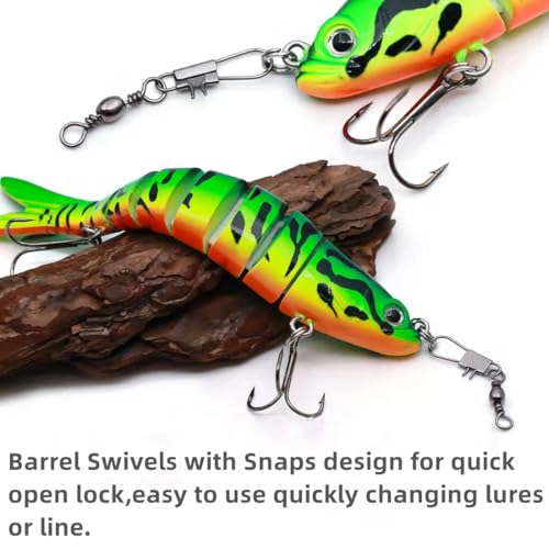 260Pcs/Box with Stainless Steel Fishing Barrel Swivels 150Pcs /Barrel Swivels with Snaps 110Pcs Mix,High Strength Connector for Quick Change Fishing Lure or Line Tackle Saltwater Freshwater