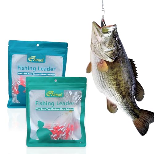12/24pc Mono Leader Rigs - High Low Surf Fishing, Snaps, Swivels, Beads, 1/2 Arm for Bait, Lure, Hook, Salt/Freshwater