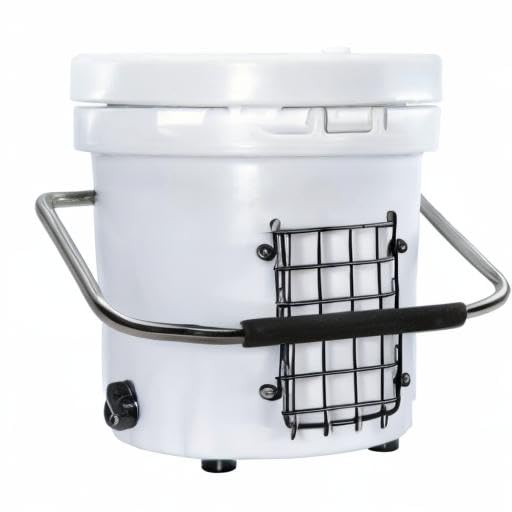 Mammoth Live Bait Bucket, Insulated Bait Bucket with 10 Quart Capacity, Great for Daily Trips and Fishing Tournaments - style: White