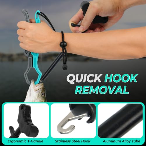 Jenseits Fishing Tool Kit, Fish Gripper, Fishing Pliers, Digital Fish Scale, Fillet Knife, Hook Remover & Fishing Accessories Set, Freshwater Saltwater Fishing Gear, Fishing Gifts for Men Angler - size: 7pcs (with scale)