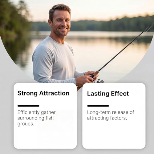Fish Attractant Long-Lasting Additive Mist | 60ml Smell Fishing Bait Scent Spray for Cod Carp Bass Walleye Tilapia Outdoor Saltwater Lake River Beach Pond