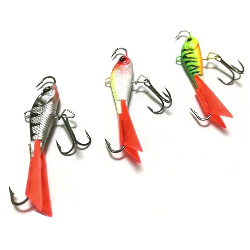 Ice Fishing Jigs Balancer Winter Fishing Lures Jigging Lures Head for Walleye Bluegill Pike Perch Ice Fishing Kits - color: 63MM 15G