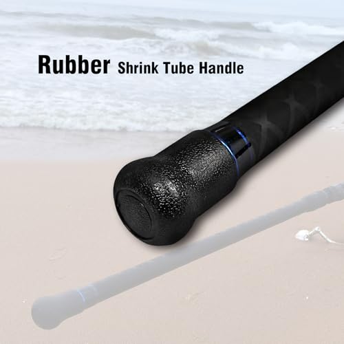 Fiblink Surf Spinning Fishing Rod Carbon Fiber Travel Fishing Rod(9-Feet &11-Feet & 12-Feet & 13-Feet & 15-Feet) - style: 4 Pc - 15' -Spin