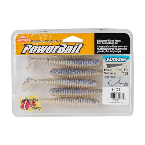 Berkley Berkley PowerBait Saltwater Power Swimmer - color: Chrome Flash, size: 4 1/3"