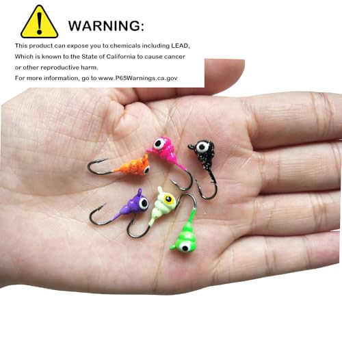 Ice Fishing Jigs Fishing Bait Jigging Lures Kit Winter Metal Lures - color: 0.75inch/0.05oz-12pcs