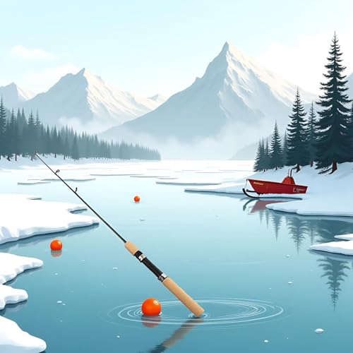 LCE Fishing Rod,Winter Fishing Rods Ice Fishing Rods Pen Pole Lures Fishing Tackle Spinning Casting Hard Rod Without Reel Useful and Practical Fishing Rod and Reel Combos Hunting and Fishing (75cm)
