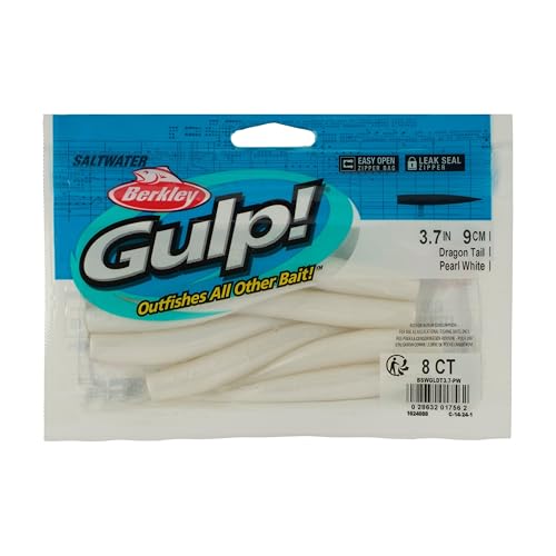 Berkley Gulp! Saltwater Dragon Tail Fishing Soft Bait - color: Pearl White