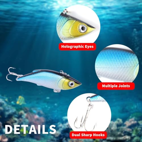 Fishing Lures Freshwater Bait Tackle kit.Tackle Box Including crankbaits topwater Lures,Jigs,Spoons and More Fishing Gear Set.Suitable for Bass Trout Salmon. - color: B234PCS