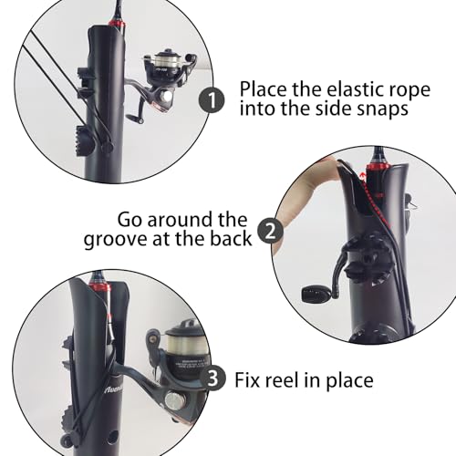 Aventik Bike Fishing Rod Holder for Bike Hold 2 Rods Easy to Mount Secure Stable Fishing Pole Holders