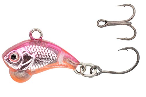 Z-Viber Micro - Ultra Light and Ice Fishing Lure - Mini Lipless Crankbait - 1/16oz Rattle Bait (0.6") - color: Pink