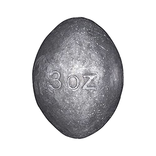 Rite Angler Egg Fishing Sinkers - Oblong Shaped Fishing Weights - size: 2oz.