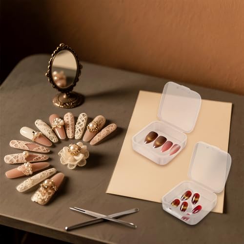 Guyuyii 30 Clear Plastic Bead Storage Containers with Hinged Lids & Labels | for Craft Supplies, Diamond Painting, Jewelry Making | Compatible with Beads, Earrings, Nail Art, Seeds, DIY Bracelet - size: 31 Pcs