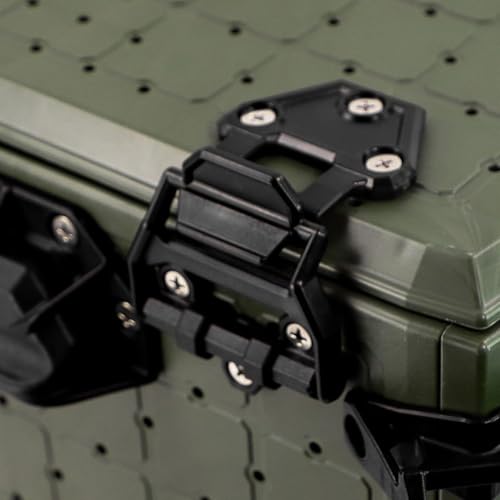 YakAttack BlackPak Pro Kayak Fishing Crate - Ranger Green | 13" x 13" Riggable Kayak Gear Storage System with Hinged Lid, GridLoc Mount Panels & 3 TetherTube Rod Holders | Lightweight Tankwell Crate - color: Ranger Green, size: 13"x13"x13"