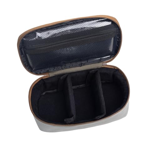 Small Fly Fishing Reel Case with 2 Adjustable Shockproof Dividers Reel Carry Bag