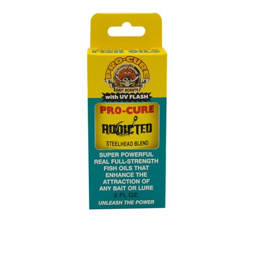 Pro-Cure Addicted Steelhead Blend Fishing Oil 8oz - color: Yellow, size: 2 oz