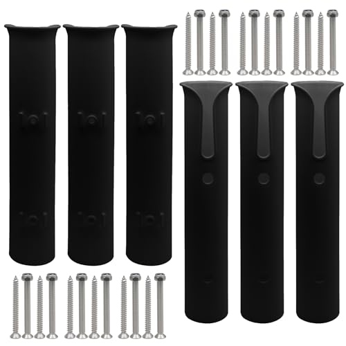 Litoexpe Fishing Rod Holder Bracket Wall Mounted - size: Black