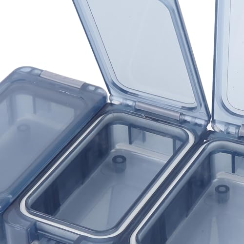 Alomejor Small Tackle Box, Luminous Fishing Tackle Organizer with Transparent Window and Safety Locks for Kayak Bank Fishing (PP Material) - color: Transparent Blue