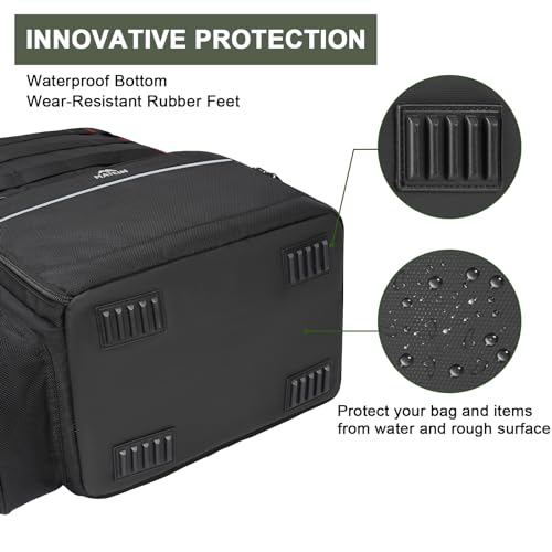 MATEIN Fishing Backpack, Water Resistant Tackle Storage Bag with Rod Holders & Cooler, Fishing Gifts for Men - color: Black