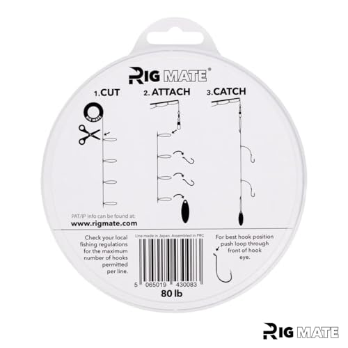 80 lb Pre-Tied Dropper Loop Rigs. Fishing Line Spool. Loops 18 Inches Apart with 5.5 Inch Loop Size. Perfect for Saltwater & Freshwater Fishing. Perfect for Snapper & Other Bottom Feeding Fish.
