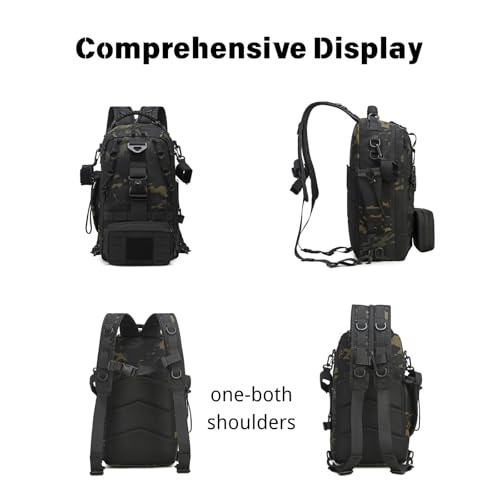Fishing Tackle Backpack with Rod Holders Waterproof Lightweight Tackle Bag Storge Fishing Gear and Equipment L