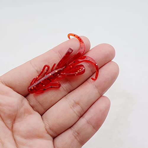 Soft Plastic Crawfish Bait Fishing Lure for Crappie, Bass, Bluegill, White Perch, Sunfish, Speckled Trout All Panfish Softlure Artificial Crayfish Lures Bait Drop Shot Rig Lure Slow Sinking - color: 5cm/1.8g - 50pcs