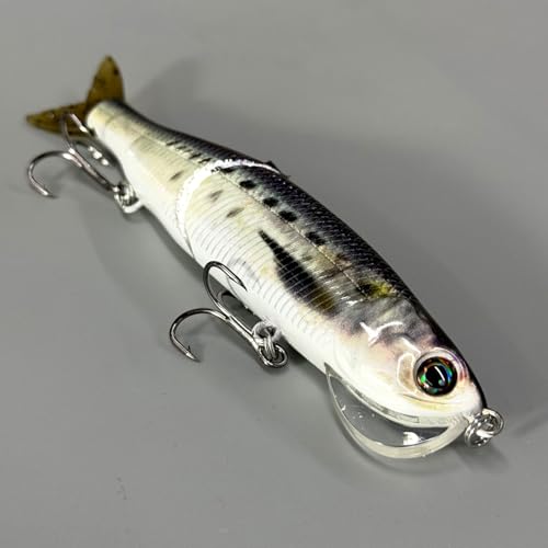 Topwater Artificial Bionic Wobbler Fishing Lure, 5.5in/1.02oz Slow Sinking Simulation Multi Jointed Hard Bait, Fishing Accessories for Freshwater & Saltwater - color: Sardine