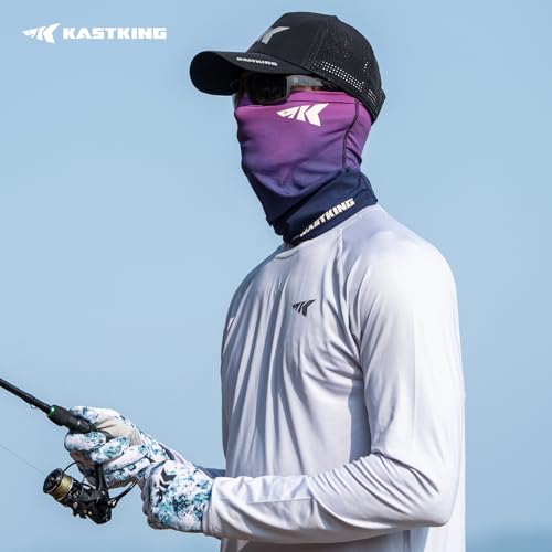 KastKing Ultimate Angler Neck Gaiter, UPF 50 Sun Mask, Sun Gaiters for Men & Women, Hydrocool Technology, Fishing, Hiking - color: F: Royale Family (Size: 19"x9.5")