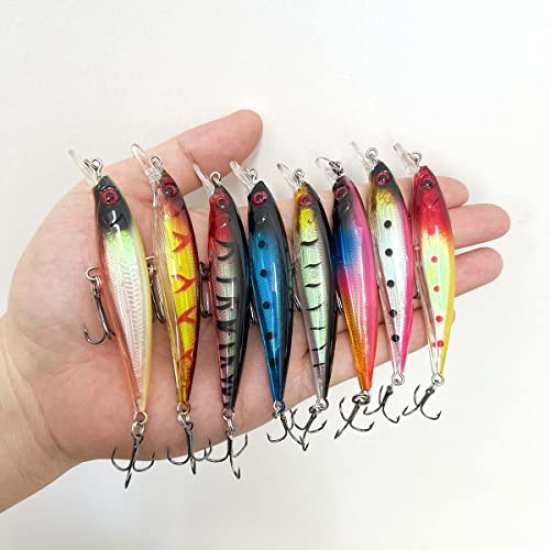 Fishing Lures Kit Set, Baits Tackle Including Crankbaits, Topwater Lures, Spinnerbaits, Worms, Jigs, Hooks, Tackle Box and More Fishing Gear Lures for Bass Trout - color: 18Pcs Fishing Lures