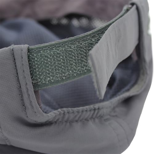 Connectyle Men's Sun Hat with Detachable Neck Flap Adjustable Outdoor UPF 50+ Baseball Sun Cap for Fishing Hiking Golfing - color: Dark Grey
