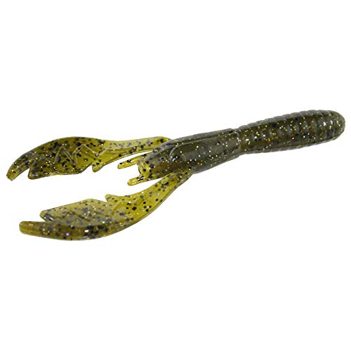 NetBait Paca Craw Soft Plastic Crawfish Lure Hollow Body Bass Fishing Plastic Bait, Baby Paca Craw (3.75" Length) - color: Green Pumpkin Magic