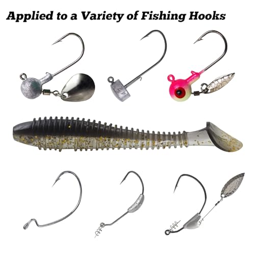 Paddle Tail Swimbaits, 2.5 inch/3inch Soft Lures Fishing Trout Crappie Bass for Freshwater and Saltwater 75PCS/60PCS - color: Black Crystal Translucent, size: 2.5 inch, 75 PCs