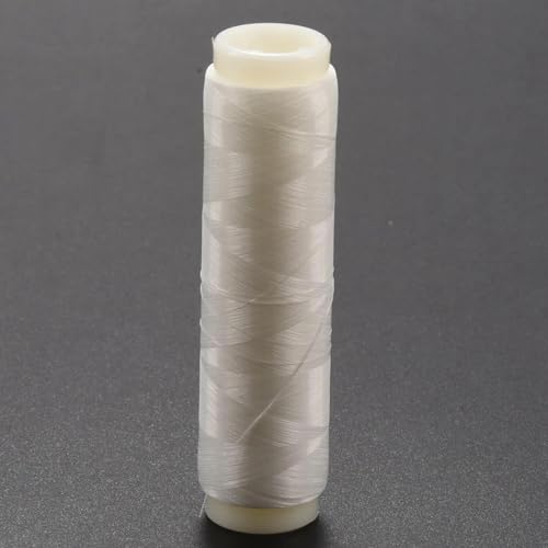 2 PCS White Fishing Thread Clear String, 0.1/0.2 mm,656 FT Invisible Bait Elastic & Strong Line for Salmon, Catfish, Bass,String Bait Keeper Thread,Monofilament Line Fishing