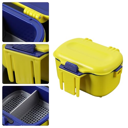 Insulated Container Case - Bait Storage Box, Waterproof Live Worm Holder | Compact Bucket Organizer, Outdoor Fishing Gear Carrier for Boat, Kayak, Pier, Ice Angling Expedition