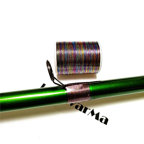 (8pcs*240yd) Kalavarma Rod Wrapping Thread for Fishing Rod Wrapping Thread Rod Building Repair - style: Metallic klm045