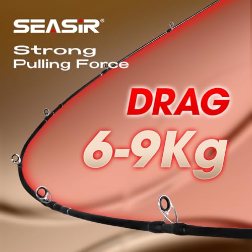 SEASIR Salminus Travel Fishing Rod, 4 Piece M/MH Biatcaster Rod | , XF Baitcasting Rod, Portable, 40T Carbon Fiber, Fuji O, EVA Grip, Saltwater Freshwater Bass Trout Big Fish - style: C1804mh-xf